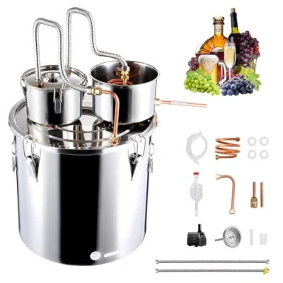 Afbeelding van VEVOR alcoholdestillatiesysteem 50L distilleerder waterpomp dubbele condensor