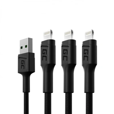 Afbeelding van GC Ray LED SET 3x 2m Lightning Kabel Nylon Cable Snellaadkabel voor Apple iPhone 13 12 11 SE Pro/Max X XR XS Max 8 7 Plus 6 6S 5 5C 5S iPad Air/Pro/Mini iPod