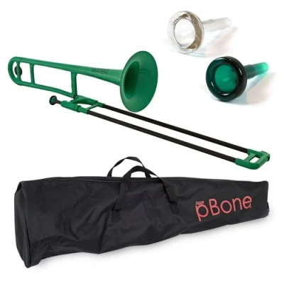 Afbeelding van Jiggs pBone Bb Tenor Trombone Groen met tas
