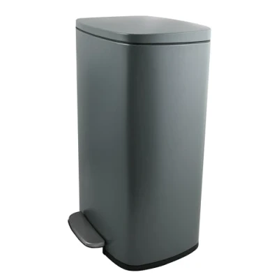 Afbeelding van Spirella SP2709 afvalemmer 50 liter voor keuken, softclose, binnenmateriaal van kunststof, met pedaal, grijs