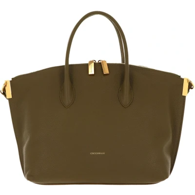 Afbeelding van COCCINELLE Leren Handtas Schoudertas Estelle Handbag Loden Olijfgroen