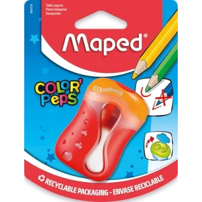 Afbeelding van Color&#039;peps potloodslijper 2 gaats assorti kleuren