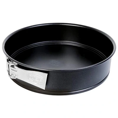 Afbeelding van Dr. Oetker 2512 springvorm Ø 24 cm, taartvorm met platte bodem, ronde bakvorm van staal anti aanbaklaag (kleur: zwart), hoeveelheid: 1 stuk