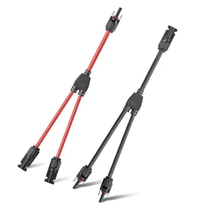 Afbeelding van Zonnekabel, Y verdeler, 1Y2 zonnepaneel, stekker, 10 AWG, fotovoltaïsche kabel, zonne PV paralleladapter, zonnepaneelkabel voor installatie, stekkerklaar, 1 paar