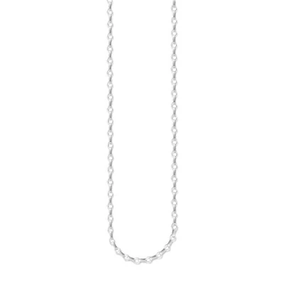 Afbeelding van Thomas Sabo Unisex charmketting brede ankerketting Charm Club 925 sterling zilver X0002 001 12, 45,00 cm, emaille, Geen edelsteen