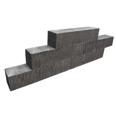 Afbeelding van Stapelblok getrommeld Blockstone Black 15x15x30cm