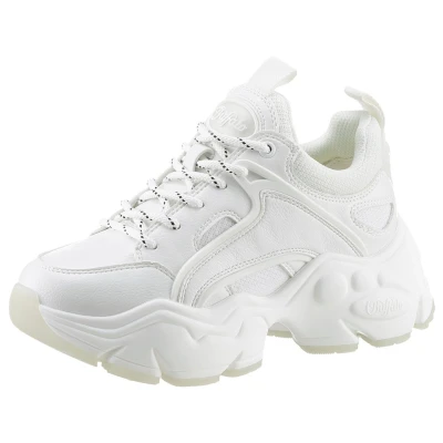 Afbeelding van Buffalo Binary Sneakers laag, Dames, Maat: 36, White Imitatieleer/ textiel