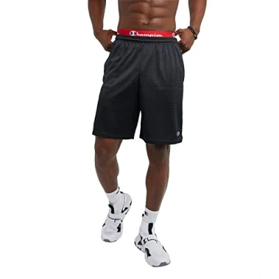 Afbeelding van Champion Men&#039;s Long Mesh Short With Pockets,Black,LARGE