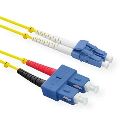 Afbeelding van ROLINE glasvezelkabel duplex, single mode 9/125µm OS2, LC/SC, geel, 2 m