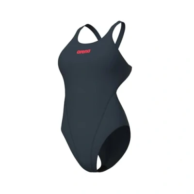 Afbeelding van Arena Womens TEAM Swimsuit TECH Solid Badpak, Dames, Maat: 36, Asphalt/bright coral
