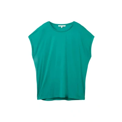 Afbeelding van TOM Tailor Denim Fluent Tshirt basic, Dames, Maat: XS, Jade green