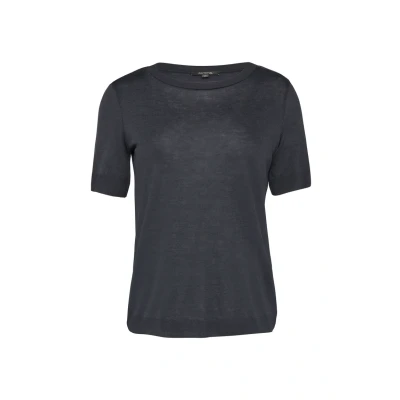 Afbeelding van comma Rundhalsausschnitt Tshirt basic, Dames, Maat: 42, Navy