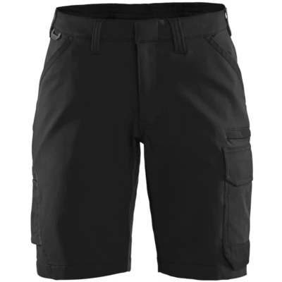 Afbeelding van Blaklader Dames service short 4 weg stretch 7123 1645 Zwart/Donkergrijs C44