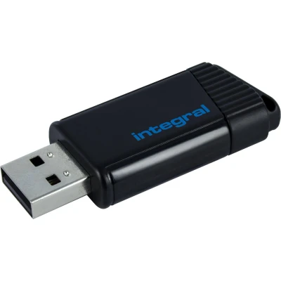 Afbeelding van Integral Pulse USB 2.0 stick, 16 GB, zwart/blauw stick