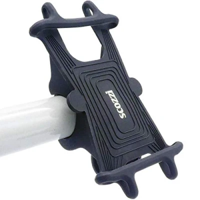 Afbeelding van scozzi Mobiele telefoonhouder voor fiets, motorfiets, quad, siliconen, universeel, bijv. compatibel met Samsung S24 S23 S22 S21 A55 A54 A35 iPhone 15 14 13 12 11 XR FE Plus Ultra Mini Lite Pro