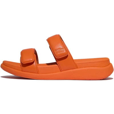 Afbeelding van FitFlop F Mode Go Adjustable Flatform Two Bar Slides ORANJE Maat 40