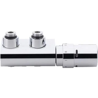 Afbeelding van Danfoss Designset VHX Duo therm. H onderblok haaks 1/2&quot; chroom