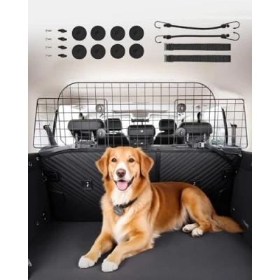 Afbeelding van VEVOR Dog Guard Autobarrière Huisdierbarrière Scheidingswand Verstelbaar 1525mm