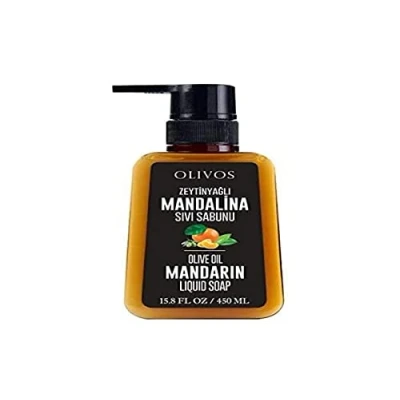 Afbeelding van Olivos Handzeep met zeeppompje Mandarijn vloeibare zeep 450 ml Vloeibaar Zeeppomp