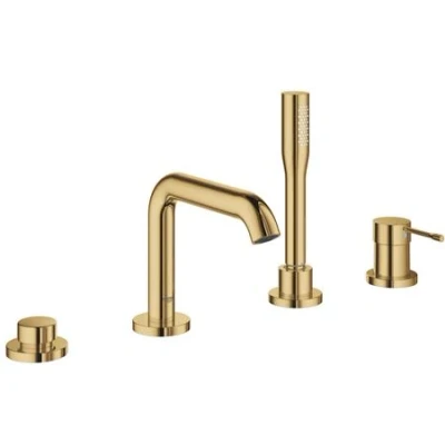 Afbeelding van GROHE Essence afbouwdeel 4 gats badrandkraan met omstel, baduitloop,