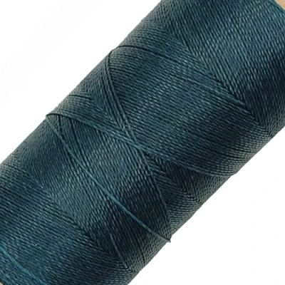 Afbeelding van LINHASITA Gewaxt garen, 100 gr/360 meter, 0,5 mm dik, polyester, macramé, 30 kleuren, groene fles