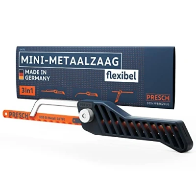 Afbeelding van Presch Mini Metaalzaag Flexibel 300mm 3 in 1 ijzerzaag incl. metaalzaagblad Verstelbare zaagbeugel met zaagblad voor metaal Kleine Junior