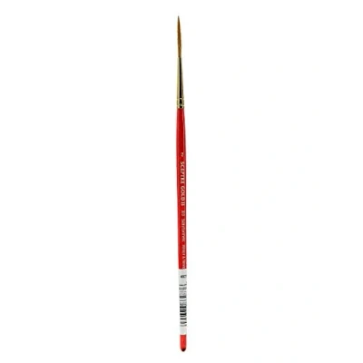 Afbeelding van Winsor &amp; Newton 5183702 Scepter Gold II kunstenaars aquarelpenseel met hoge verfcapaciteit en uitstekende veerkracht Sleper Rigger penseel lange Steel Nr. 2 1,8 mm