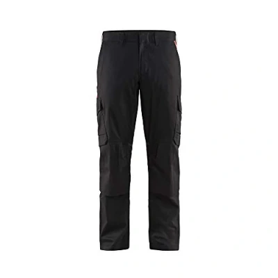 Afbeelding van Blaklader Industrie werkbroek stretch met kniezakken 1448 1832 Zwart/Rood C56