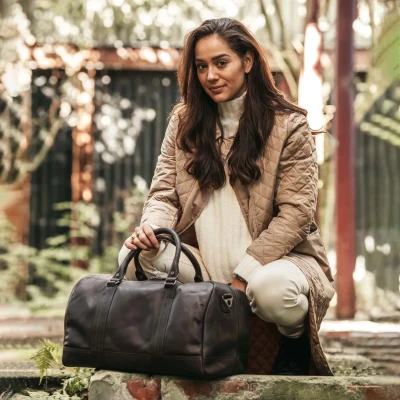 Afbeelding van The Chesterfield Brand Leren Weekendtas Bruin Perth