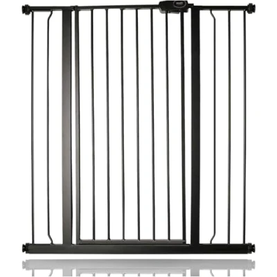Afbeelding van Bettacare Babyhekje en Huisdierhekje Assortiment, verstelbaar van 94,3 cm tot 101,9 (36 opties beschikbaar), Mat Zwart, Extra Hoog Hekje met een hoogte 104 cm, Traphekje Zonder Boren Traphekje, Eenvoudige Installatie