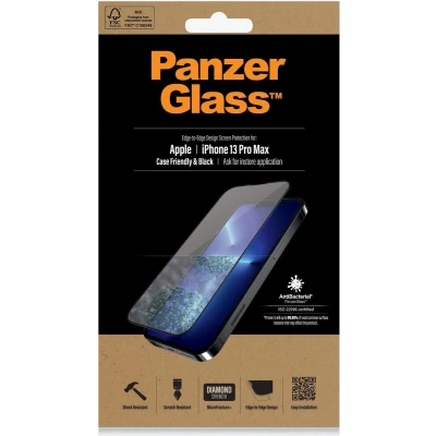 Afbeelding van Screenprotector Apple iPhone 13 Pro Max: PanzerGlass Anti Bacterial Case Friendly smartphone
