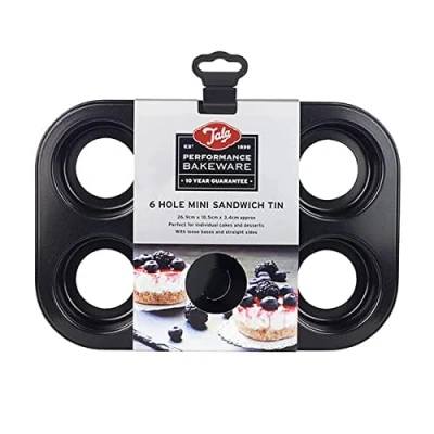 Afbeelding van Tala Mini Sandwich Bakvorm, Losse Bodem, Voor 6 Stuks Performance