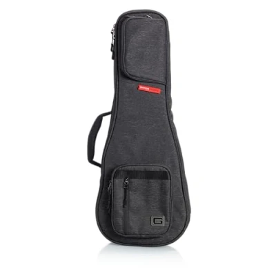 Afbeelding van Gator Cases Transit Series Concert Ukulele Gig Bag; Zwarte buitenkant (GT UKE CON BLK) houtskool