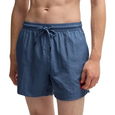 Afbeelding van HUGO BOSS heren Dominica zwemshorts met logo in de kleur Lichtblauw, maat: S