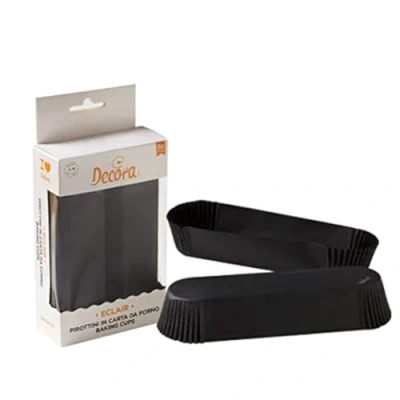 Afbeelding van DECORA 0339894 60 ECLAIR vormpjes 135 x 33 28 H mm zwart