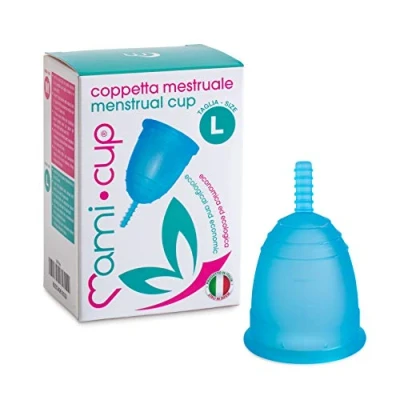 Afbeelding van Mamicup® Menstruatiecup MADE in ITALY L FDA gecertificeerd turquoise Silicon Medicale