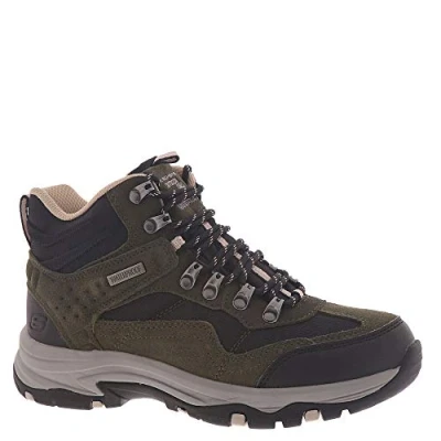 Afbeelding van Skechers Trego Alpine Trail Wandelschoen voor dames, Olijf Suede Terug Textiel Donker Natuurlijke Trim, 39 EU