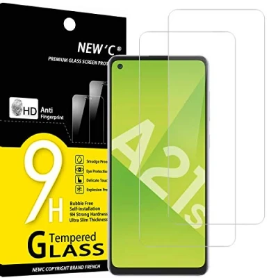 Afbeelding van NEW&#039;C 2 Stuks, Screen Protector voor Samsung Galaxy A21s, Gehard Glass Schermbeschermer Film 0.33 mm ultra transparant, resistent