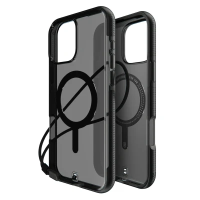 Afbeelding van Apple iPhone 16 Pro Max MagSafe Hoesje Kunststof BodyGuardz Hardcase/Backcover Smoke / Black Telefoonhoesje Shockproof/Valbescherming