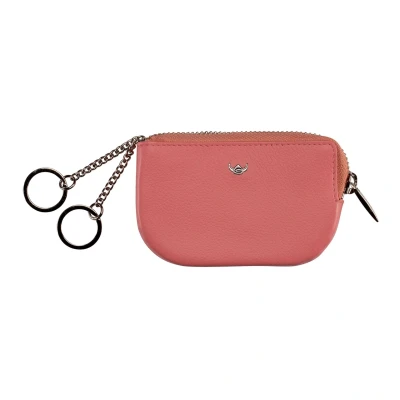 Afbeelding van Golden Head Leren Sleutelgeval Madrid Zipped Key Case Coral Koraalrood