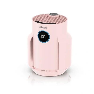Afbeelding van Shark NeverChange for up to 5 years luchtreiniger, voor thuis, kantoor, tot 23 m², jaar HEPA filter vangt 99,97% van allergenen, stof, pollen, huidschilfers, stil, led scherm, Kwartsroze HP072EUPK