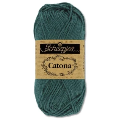 Afbeelding van Frida&#039;s Wollhaus Scheepjes Catona 50 g 100% katoen breien haken Amigurumi 109 kleuren (244 Spruce)