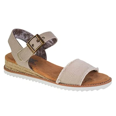Afbeelding van Skechers Desert KISS Adobe Sandalen met sleehak, Dames, Maat: 38, Lila Textiel