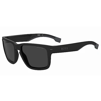 Afbeelding van BOSS Zonnebril, Heren, Maat: One Size, Matte black grey