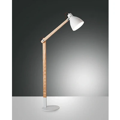 Afbeelding van Fabas Luce Vloerlamp Sveva van hout, wit/essen