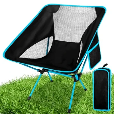 Afbeelding van USHOP Opvouwbare campingstoel,draagbare campingstoelen,compacte vouwstoel,opvouwbare lichtgewicht klapstoel,ultralichte klapstoel voor buiten,vissen,wandelen,picknick,strand