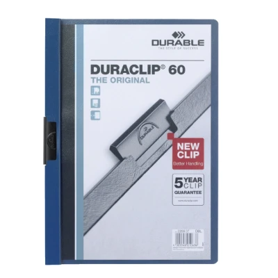 Afbeelding van Klemmap Durable Duraclip A4 6mm 60 vellen donkerblauw