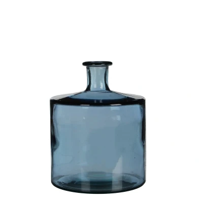 Afbeelding van Guan Fles Vaas H26 x Ø21 cm Gerecycled Glas Blauw