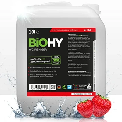Afbeelding van BiOHY WC Reiniger (10 Liter Busje) EXTRA STRONG Profi bio concentraat Viskeuze reinigingsgel Ideaal tegen urinesteen (WC Reiniger)