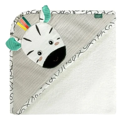 Afbeelding van fehn ® Badhanddoek met kap Zebra 80 x cm